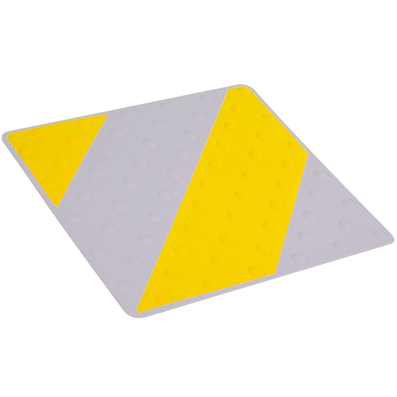 Dalle podotactile bicolore en polyuréthane à coller 42 x 45,8 cm jaune gris