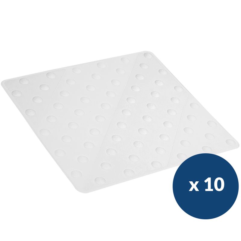 Dalle podotactile en polyuréthane à coller 42 x 45,8 cm x 10 blanc