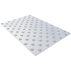 Bande podotactile aluminium à visser 41 x 60 cm