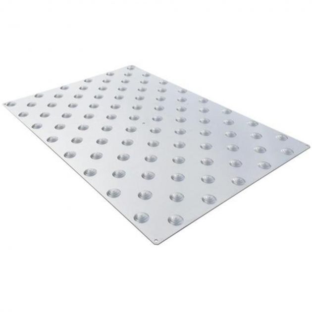 Bande podotactile aluminium à visser 41 x 60 cm