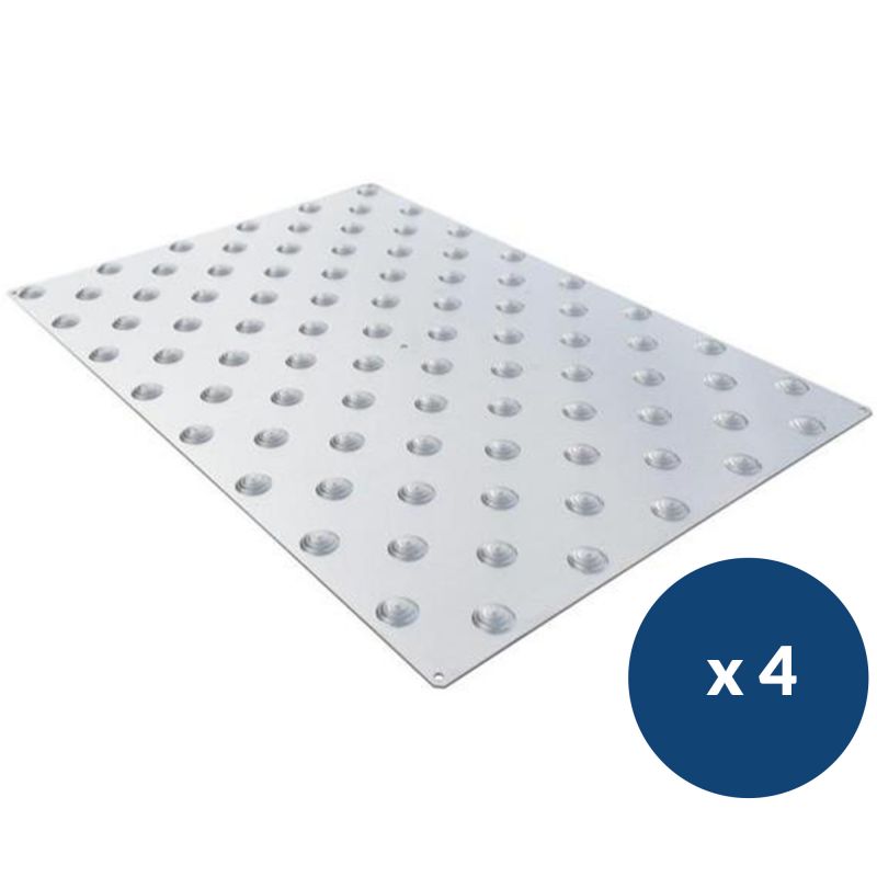 Bande podotactile aluminium à visser 41 x 60 cm lot de 4