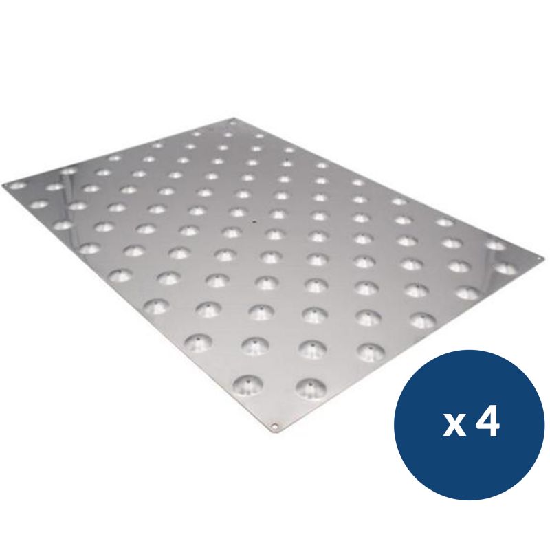 Bande podotactile inox à visser 41 x 60 cm lot de 4