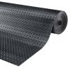 Tapis caoutchouc diamant 3 mm noir rouleau 1000 x 150 cm