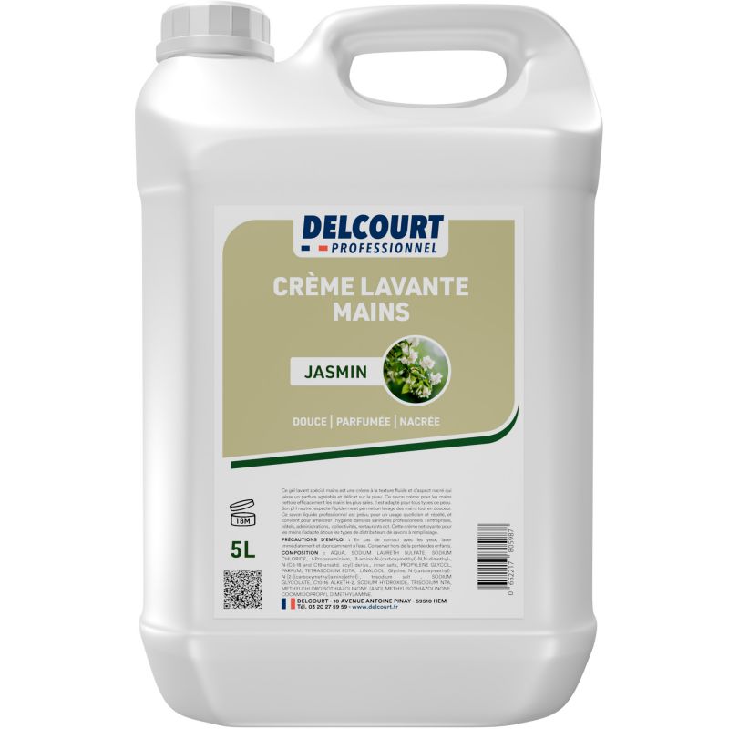 Crème lavante nacrée parfumée Delcourt - bidon de 5 L