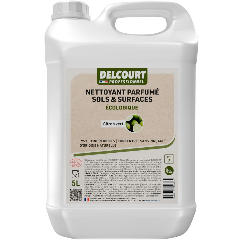 Nettoyant dégraissant concentré multi-surfaces écologique 5 L