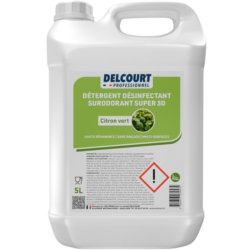 Détergent surodorant bactéricide Delcourt bidon 5 L