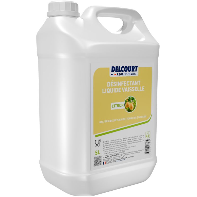 Liquide vaisselle désinfectant concentré citron 5 L