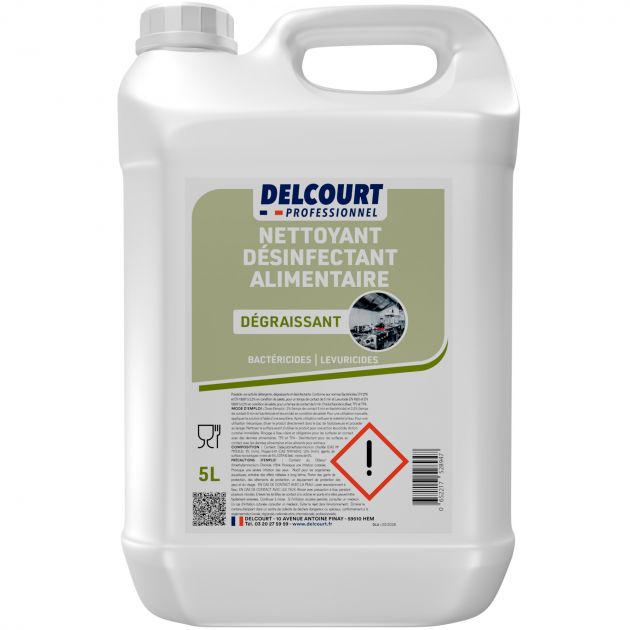 Détergent dégraissant désinfectant alimentaire concentré 5 L