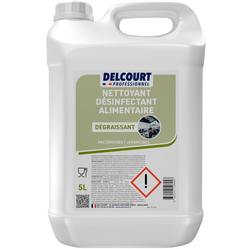 Détergent dégraissant désinfectant alimentaire concentré 5 L