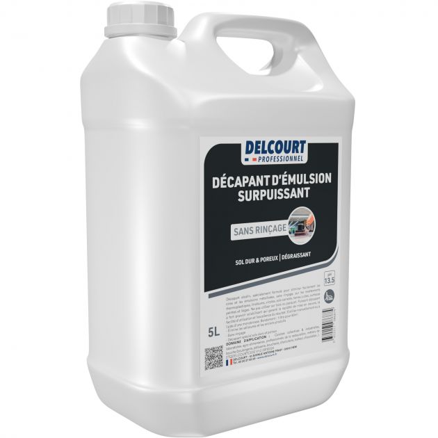 Décapant d'émulsions sans rinçage parfum pin 5 L Delcourt