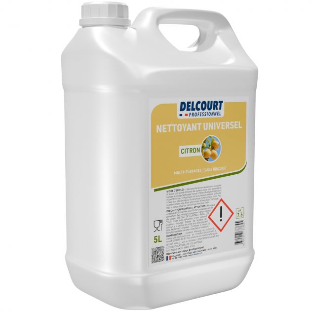 Nettoyant détergent universel concentré parfum citron HACCP 5 L