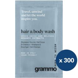 Gel douche shampoing​ vegan dose individuelle 10 ml x 300