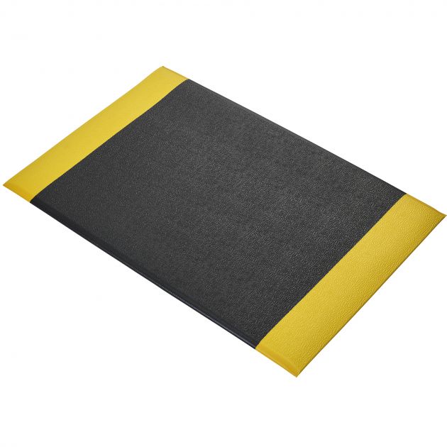 Tapis anti fatigue debout 90 x 150cm jaune et noir