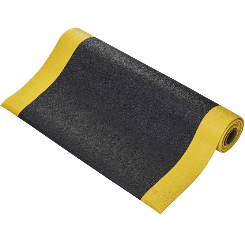 Tapis anti fatigue debout 120cm x 18.3m jaune et noir