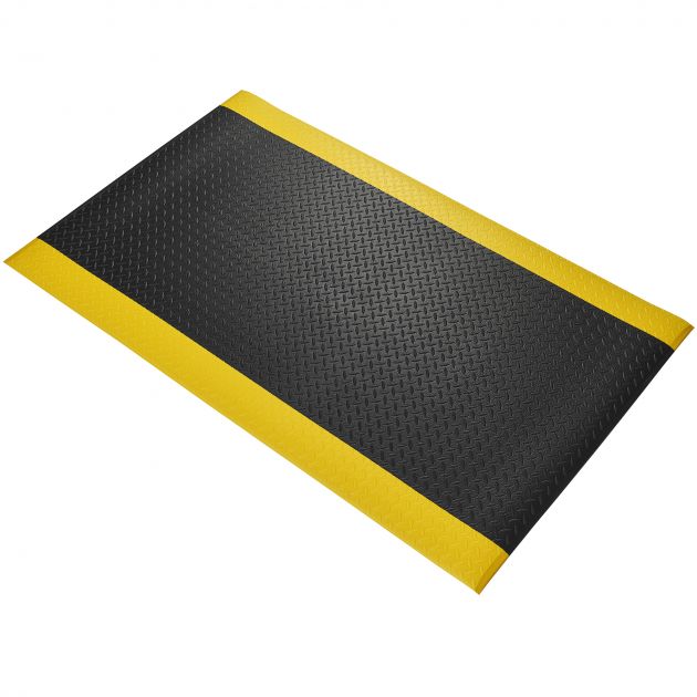 Tapis diamond orthomat standard 90 x 150cm jaune et noir