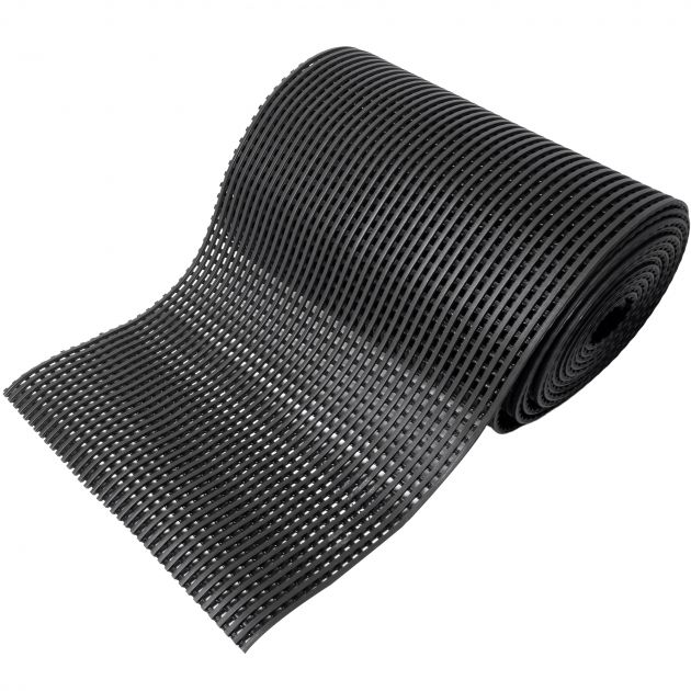 Tapis spécial milieu humide (piscine, douche, vestiaire) 15 mm 100cm x 10m noir