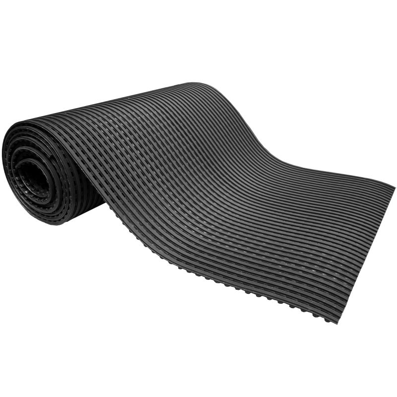 Tapis spécial milieu humide (piscine, douche, vestiaire) 15 mm 59cm x 10m noir