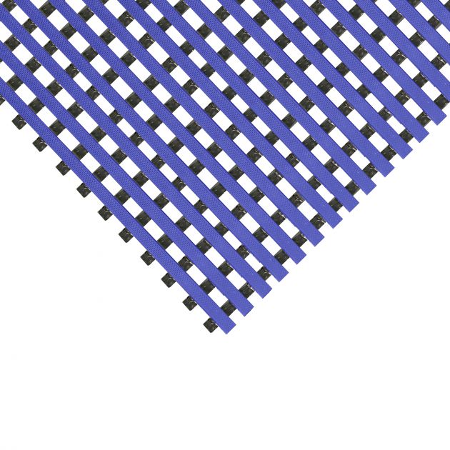Tapis spécial milieu humide (piscine, douche, vestiaire) 15 mm 120cm x 10m bleu