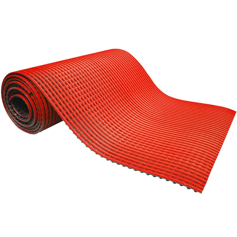 Tapis spécial milieu humide (piscine, douche, vestiaire) 15 mm 59cm x 10m rouge