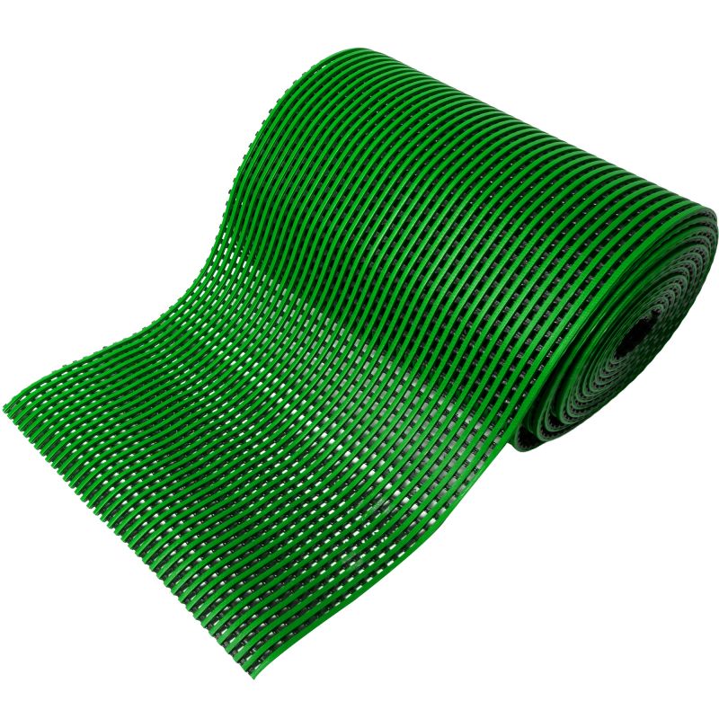 Tapis spécial milieu humide (piscine, douche, vestiaire) 15 mm 100cm x 10m vert