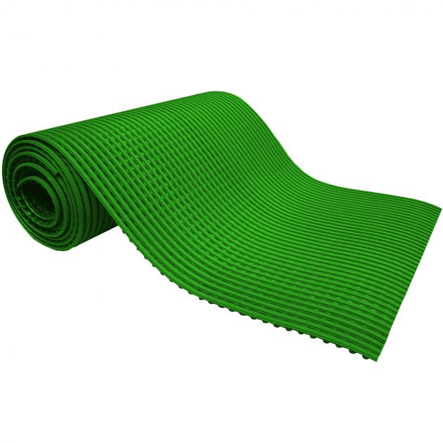 Tapis spécial milieu humide (piscine, douche, vestiaire) 15 mm 59cm x 10m vert