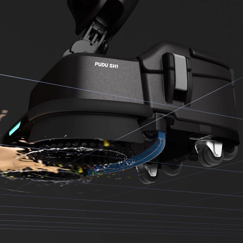 Autolaveuse verticale intelligente SH1 vue en dessous 