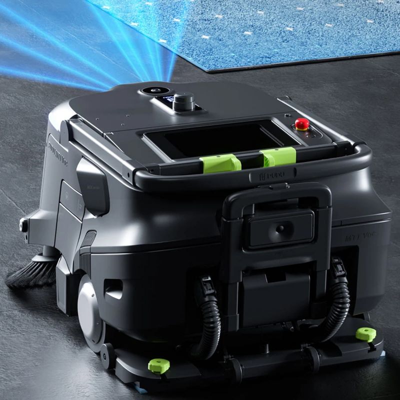 Balayeuse autonome grande capacité, conçue pour les grandes surfaces PUDU MT1 derrière