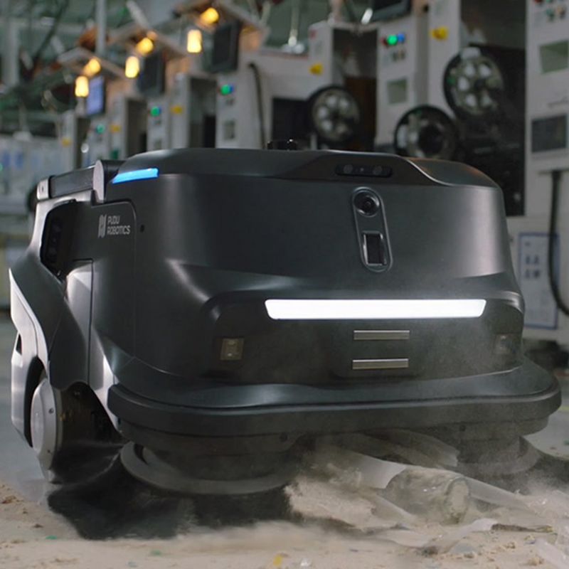 Balayeuse autonome grande capacité, conçue pour les grandes surfaces PUDU MT1 ambiance