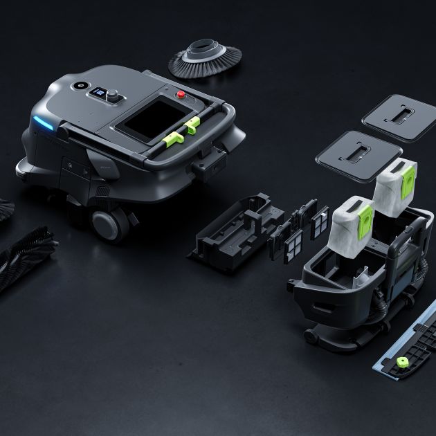 Balayeuse autonome grande capacité version aspirante MT1 VAC éclaté