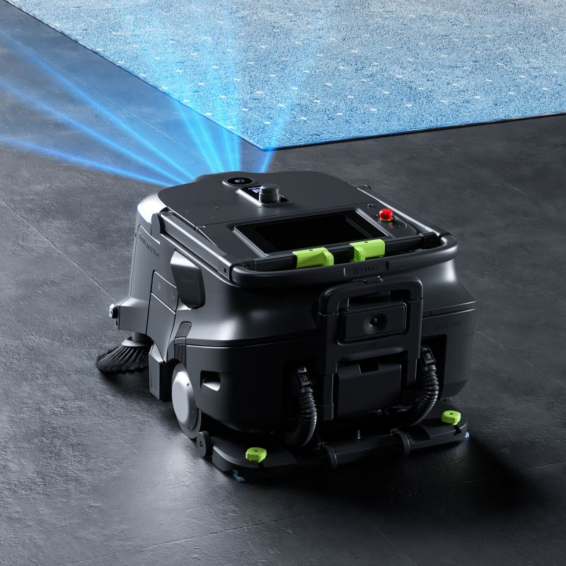 Balayeuse autonome grande capacité version aspirante MT1 VAC derrière