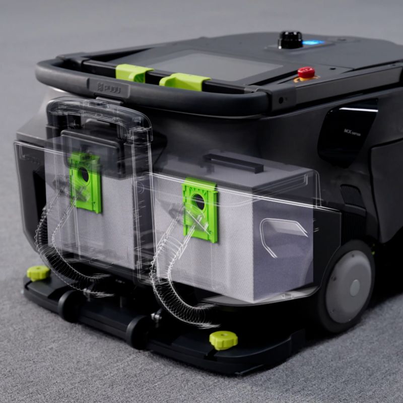 Balayeuse autonome grande capacité version aspirante MT1 VAC dos