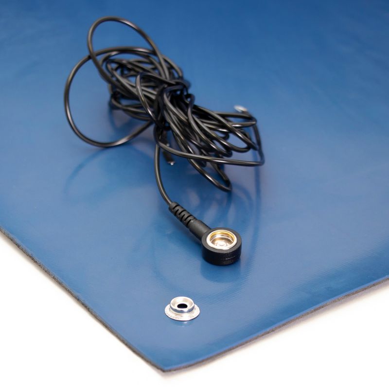 Feuille antistatique pour protéger le haut du corps 2 mm zoom coin bleu