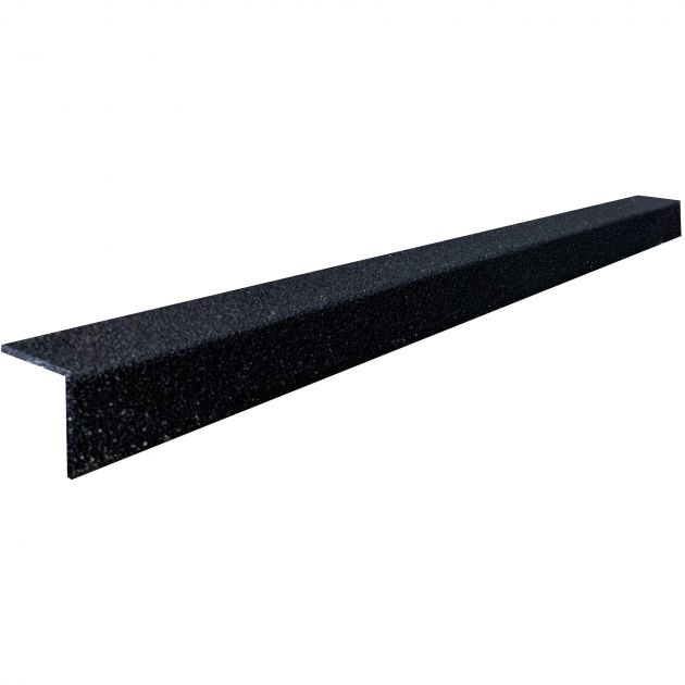 Nez de marche antidérapant pour escalier 55 x 55 mm 3/4 noir