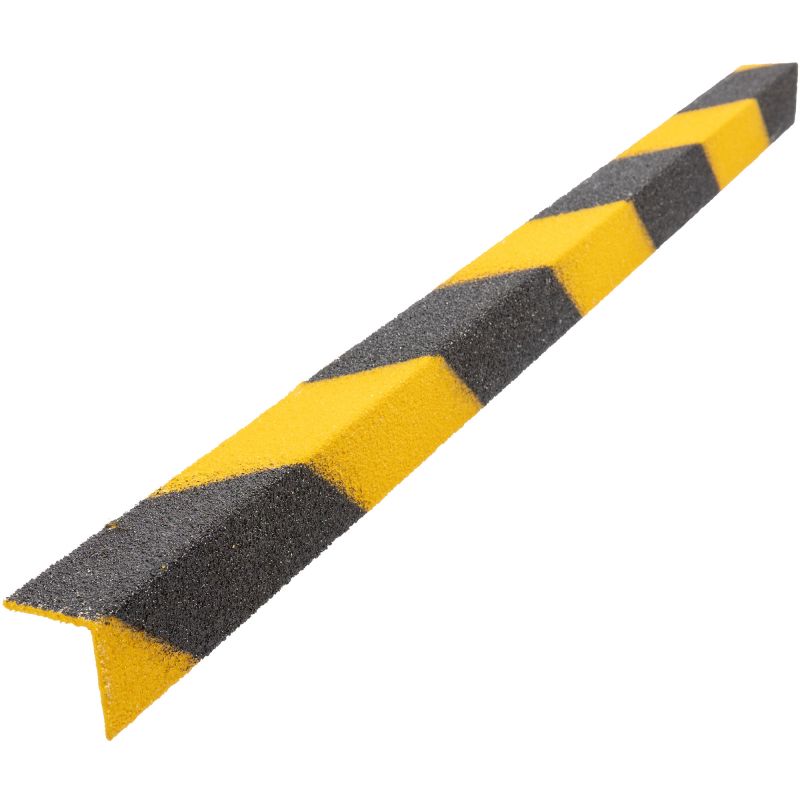 Nez de marche antidérapant pour escalier 55 x 55 mm jaune et noir