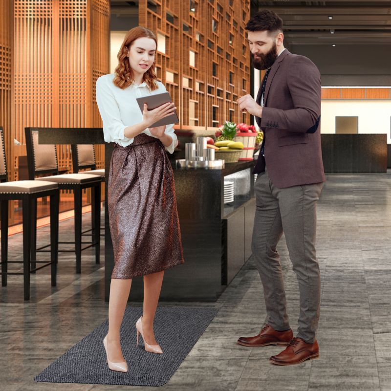 Tapis anti-fatigue en moquette résistante 14 mm en situation