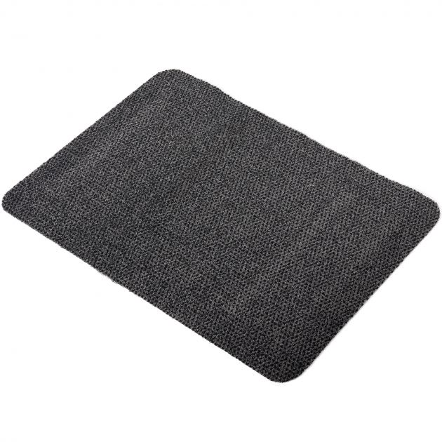 Tapis anti-fatigue en moquette résistante 14 mm 50 x 85cm gris