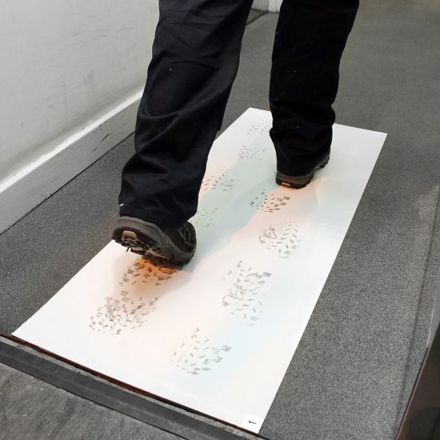 Tapis anti-contamination entrée de gamme 1,5 mm zoom utilisation