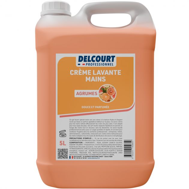 Crème lavante pour les mains parfumée -bidon 5 L Delcourt