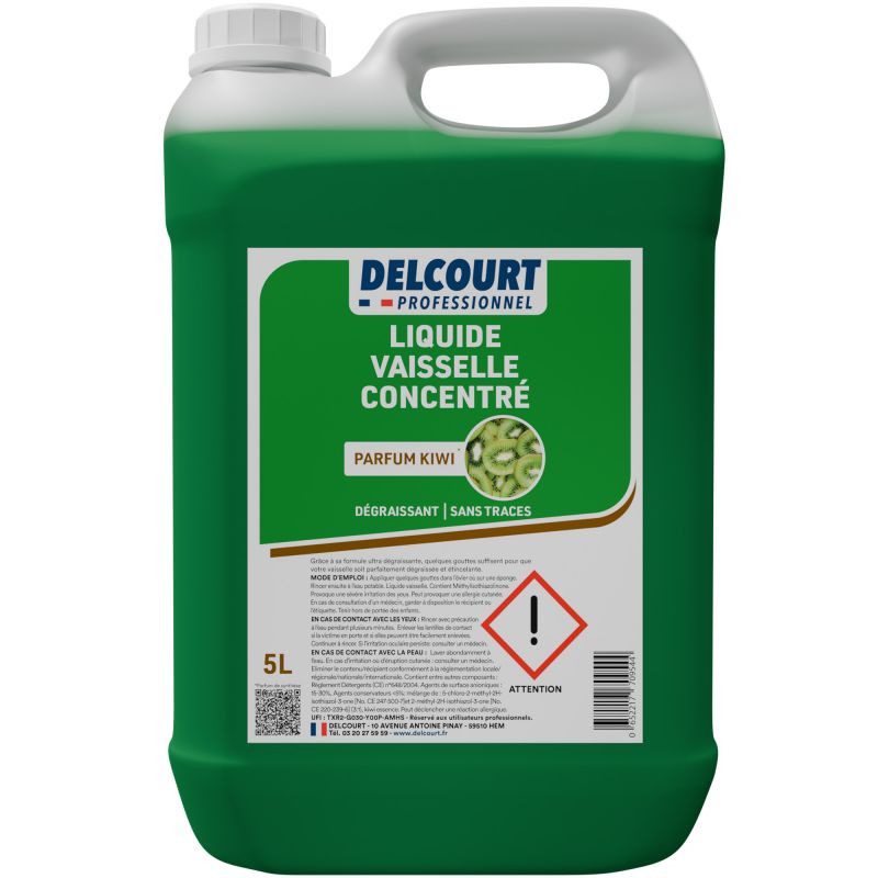 Liquide vaisselle mains concentré kiwi Delcourt