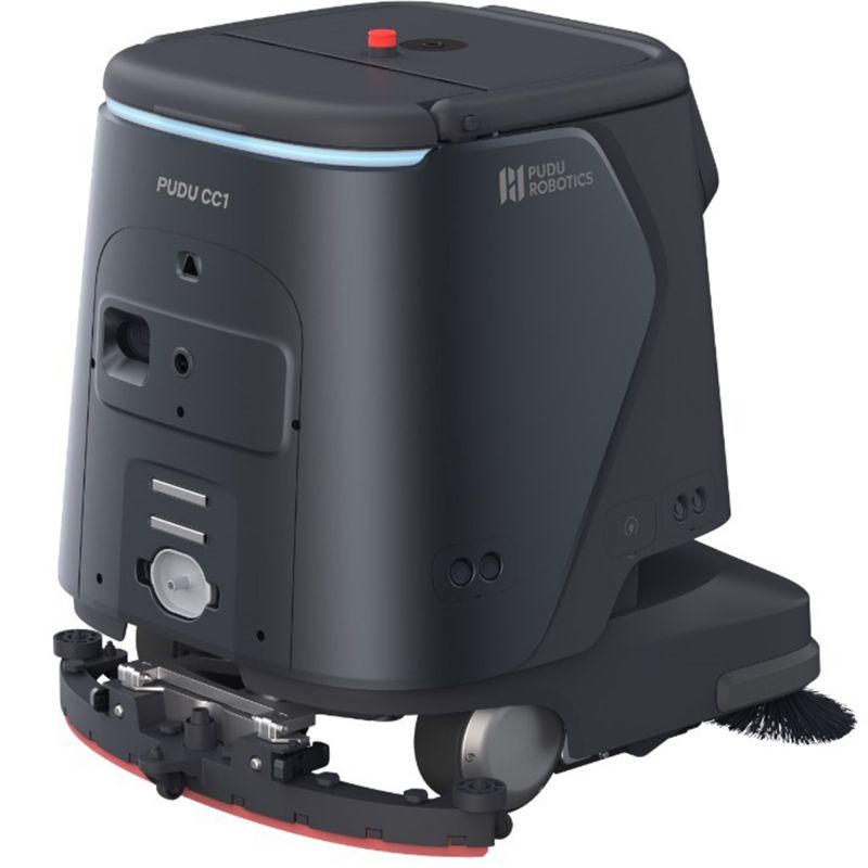 Robot laveur de sol professionnel PUDU CC1 noir 3/4 dos