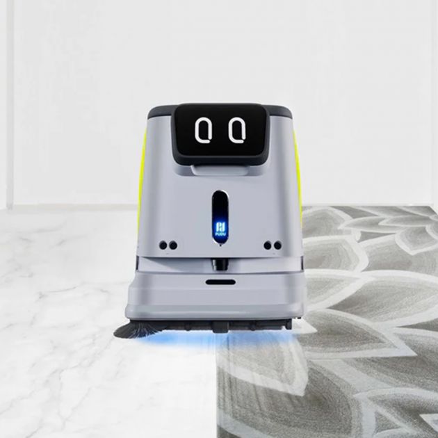 Robot laveur de sol professionnel PUDU CC1 différents sols