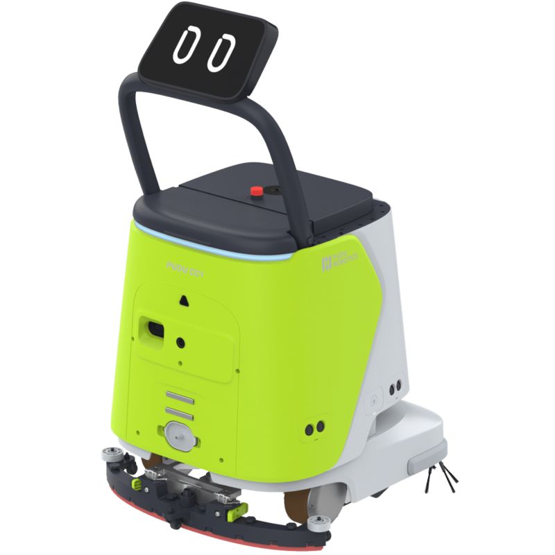 Robot laveur de sol professionnel PUDU CC1 blanc avec ecran