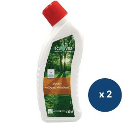 Gel WC détartrant Ecolabel 750 ml Écuvert- lot de 2