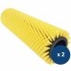 Brosse autolaveuse Duplex poils souple jaune x 2