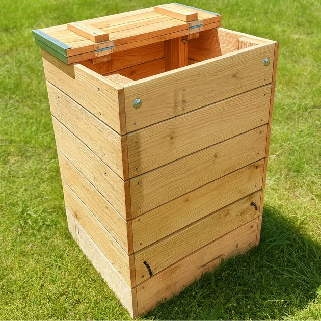 Composteur bois jardin 150 litres