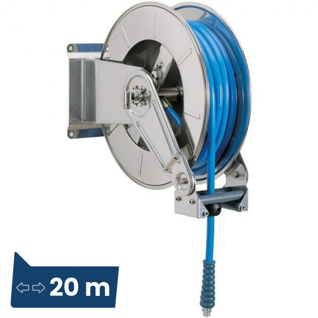 Enrouleur hydraulique 20 bars automatique inox 20m