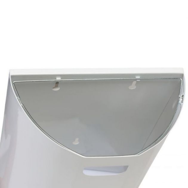 Poubelle murale métal 40 L blanc