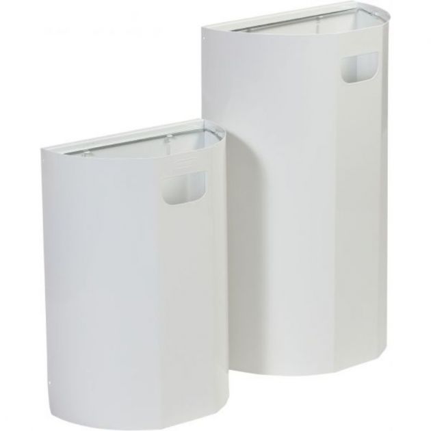 Poubelle murale métal 40 L blanc