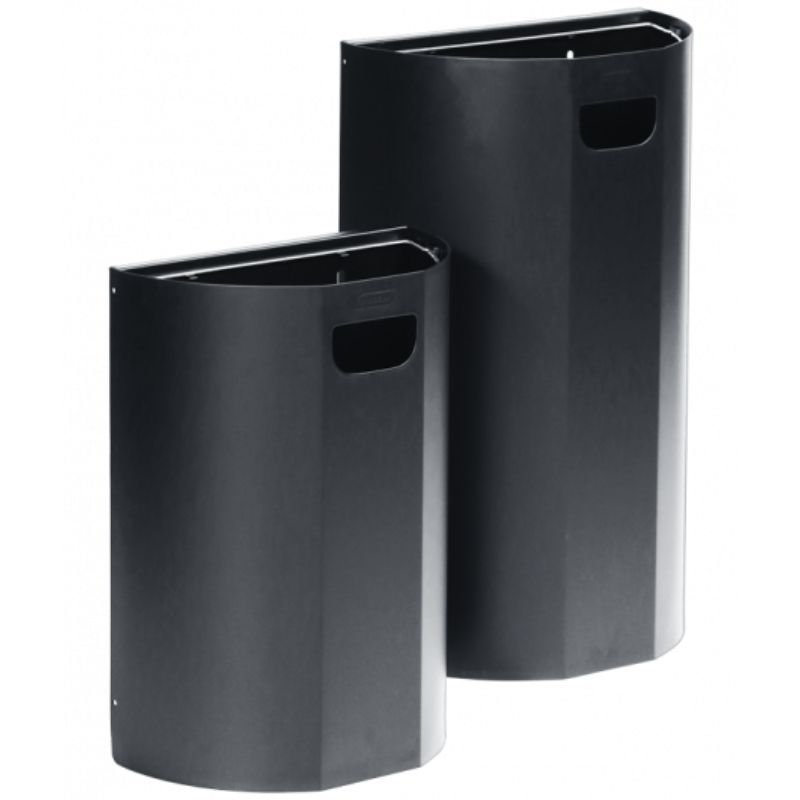 Poubelle murale métal 40 L gris