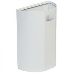 Poubelle murale métal 40 L blanc